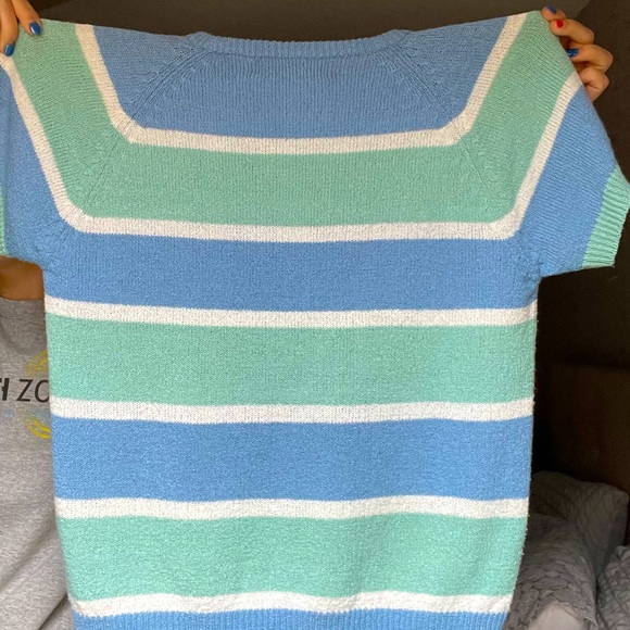 STRIPED Sweater Short Sleeve - Picture 3 of 4
